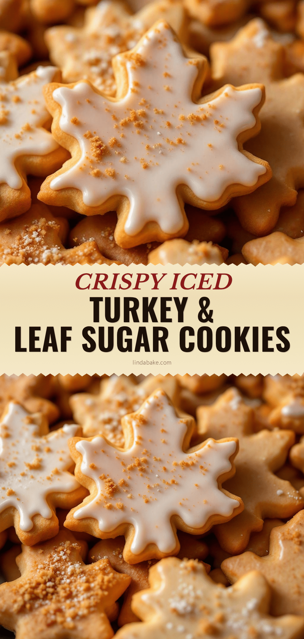 crispy iced turkey and leaf sugar cookies recipe
