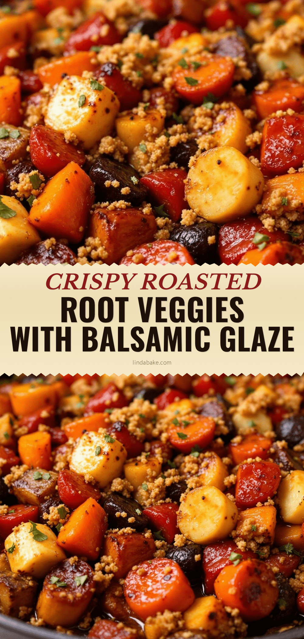 Crispy Roasted Root Vegetable Medley with Balsamic Glaze recipe