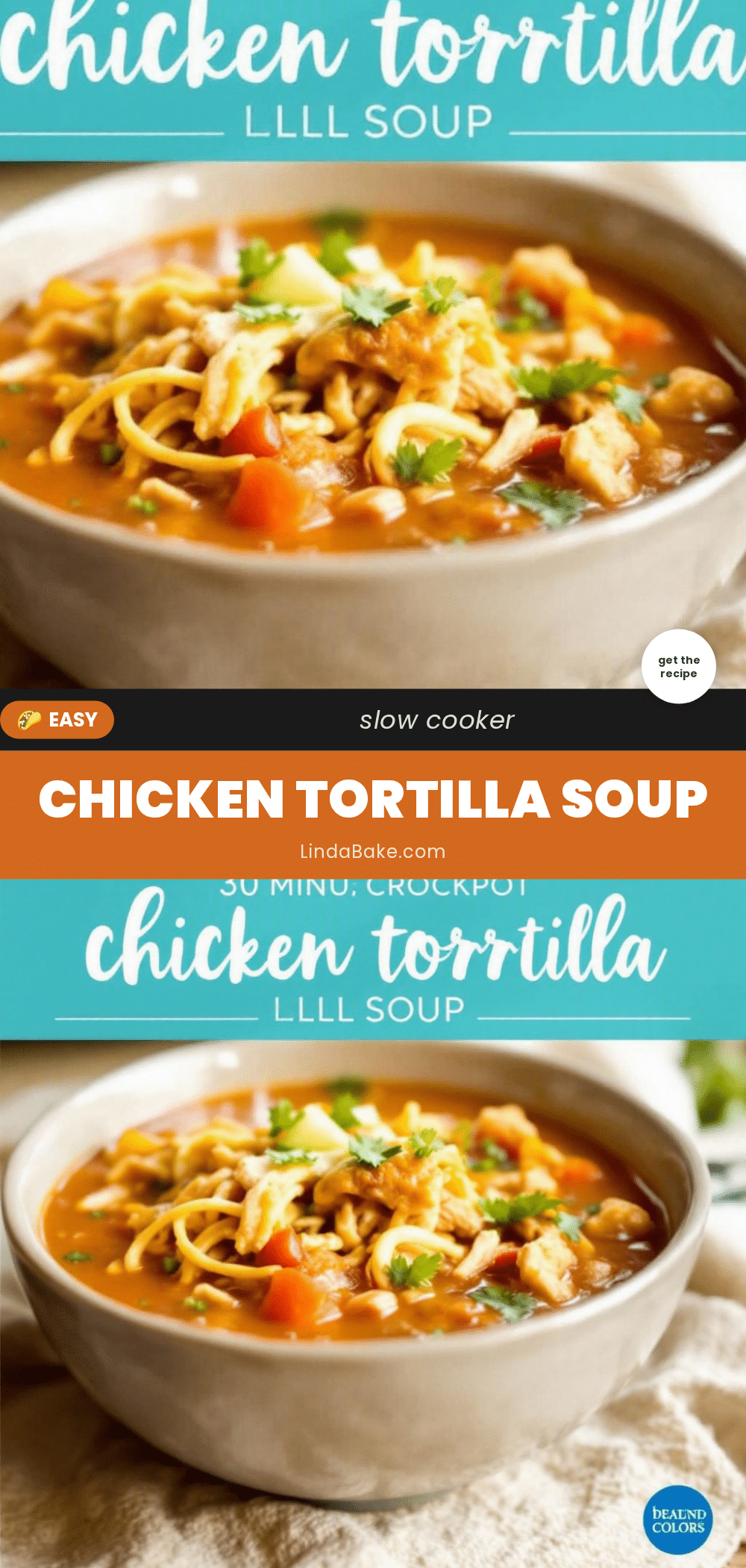 Easy Crockpot Chicken Tortilla Soup recipe
