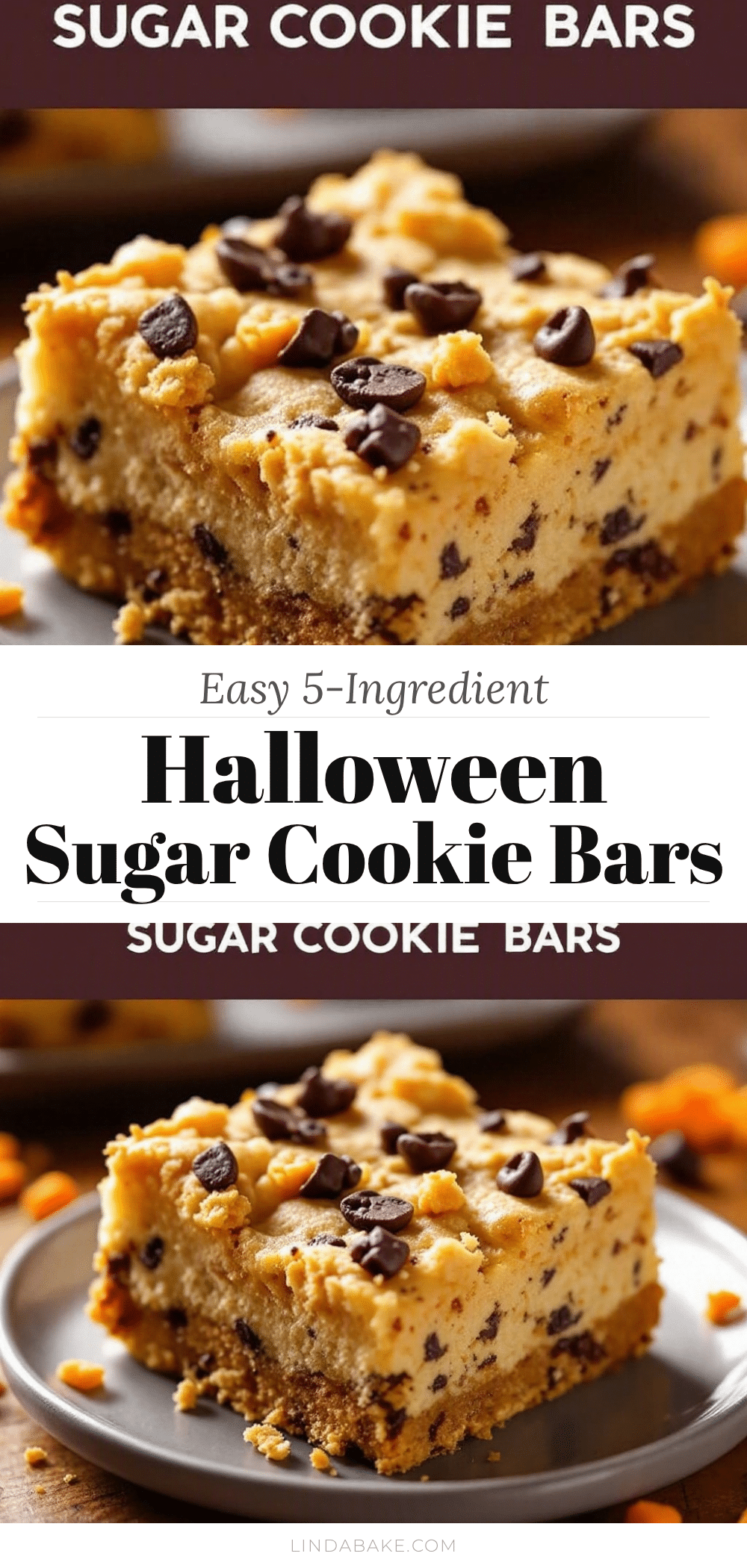 Easy Halloween Sugar Cookie Bars recipe