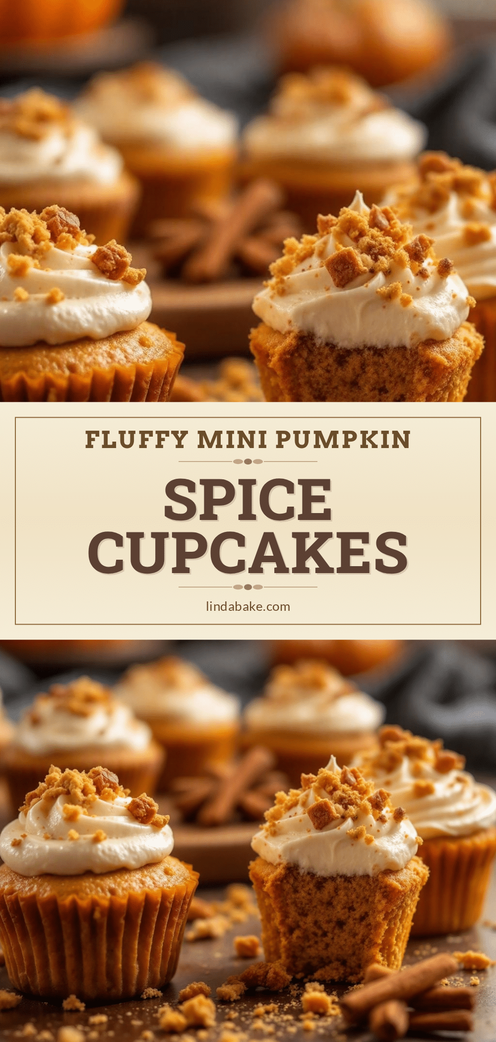 mini pumpkin spice halloween cupcakes recipe