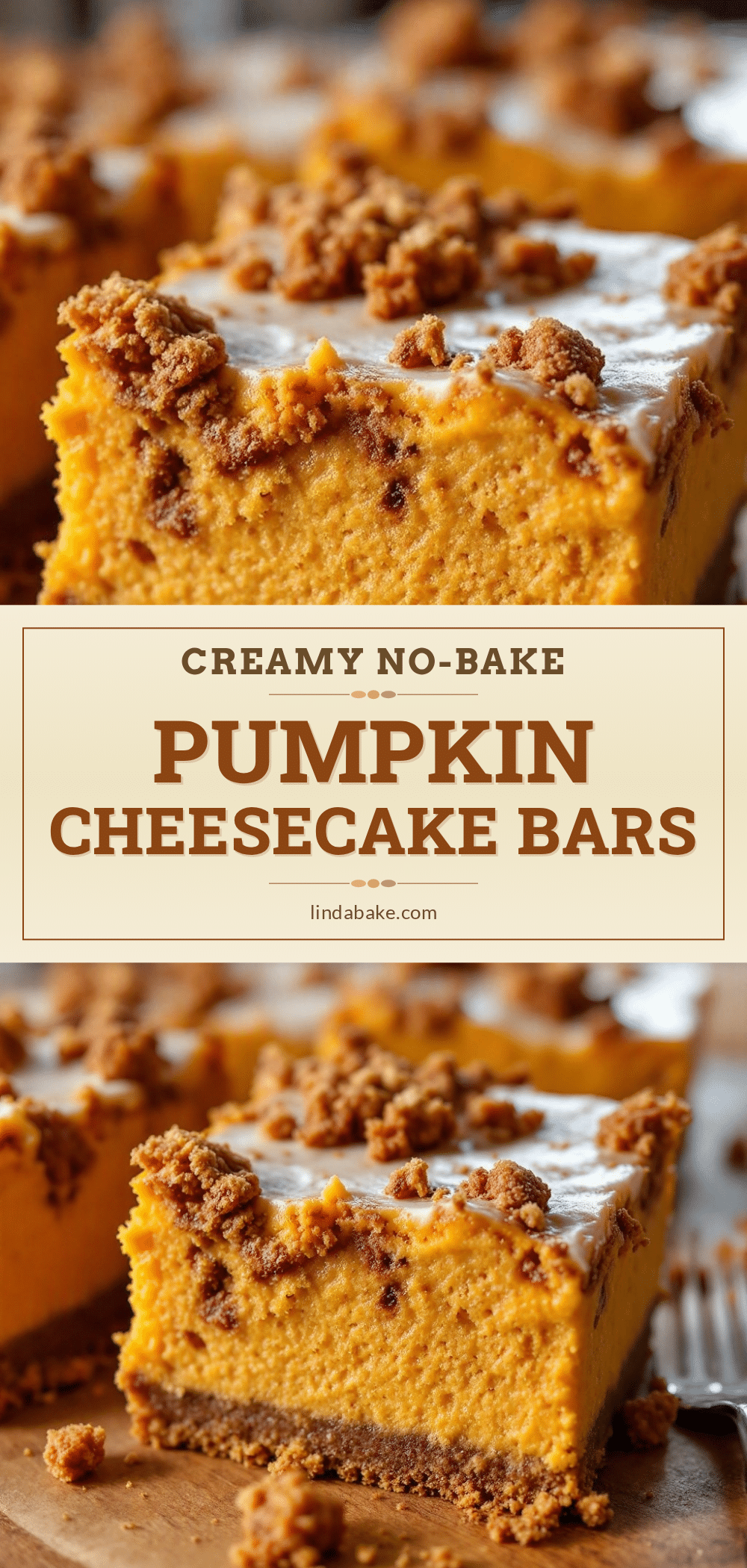 no-bake pumpkin cheesecake bars recipe