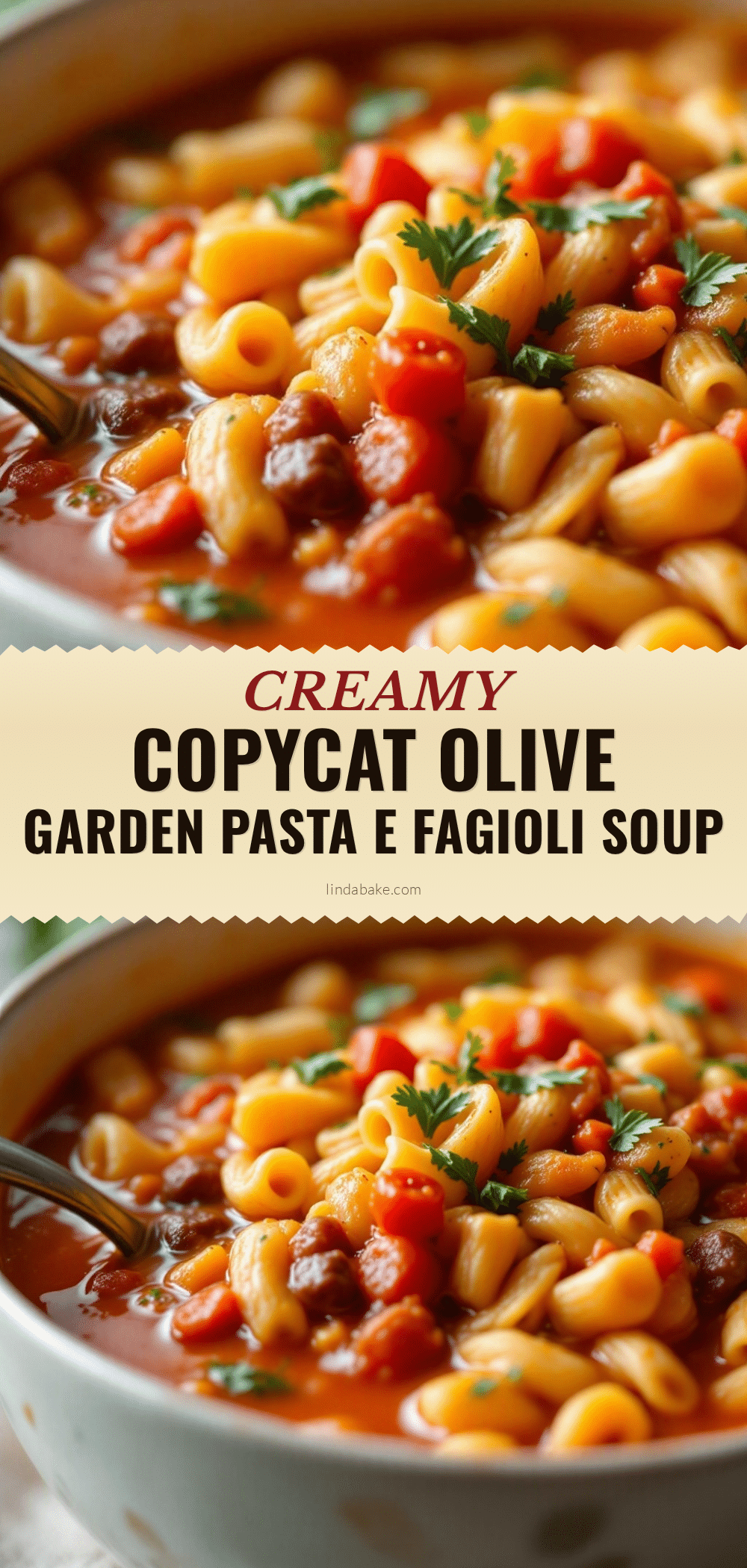 Olive Garden Pasta e Fagioli Soup recipe